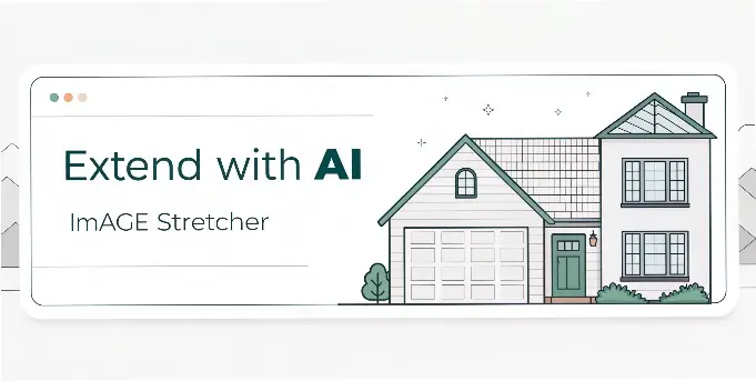 Image Stretcher AI background extension in progress